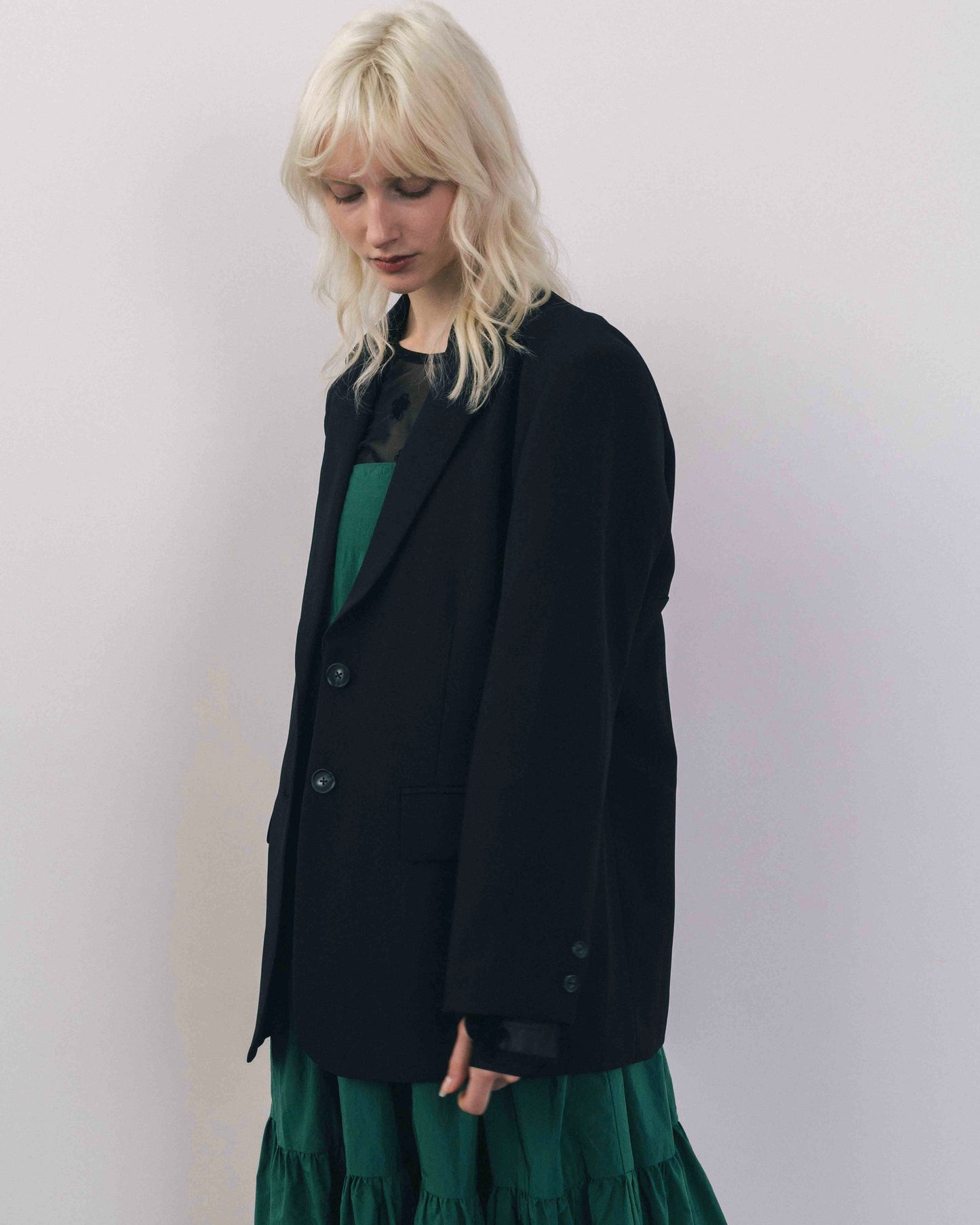 Back Gather Design Jacket