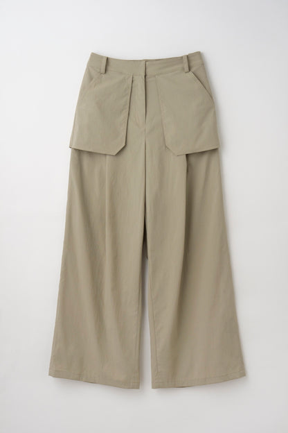 Skirt-Layered Nylon Pants