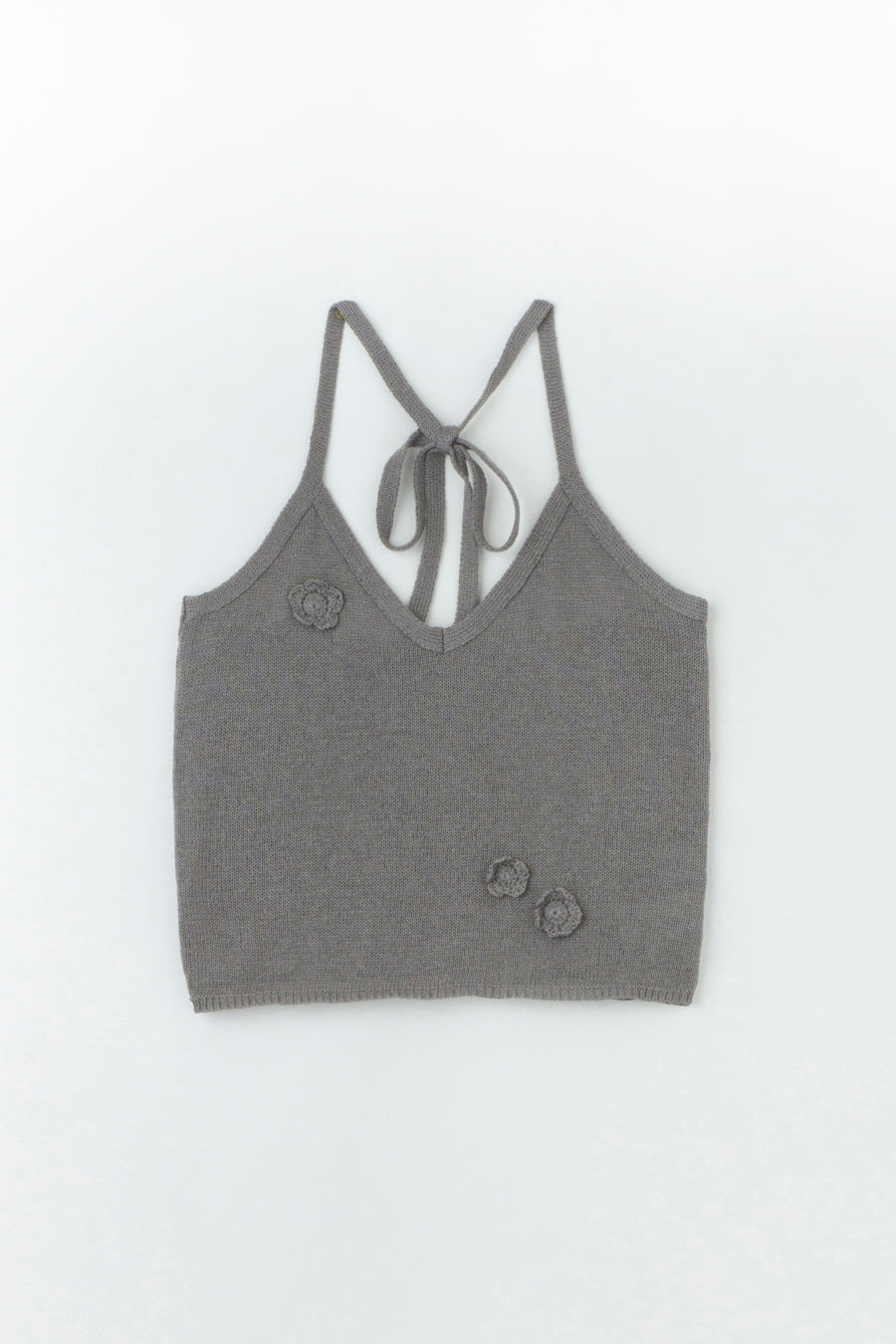 Rosette Halter neck Knit