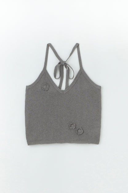 Rosette Halter neck Knit