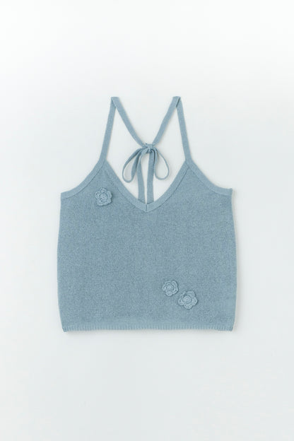 Rosette Halter neck Knit