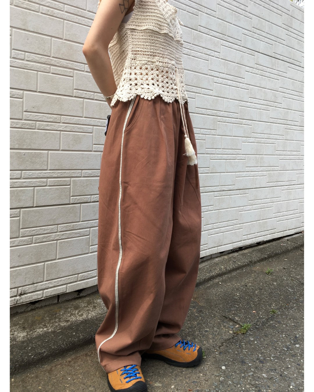 Waist Tape Side Line Pants