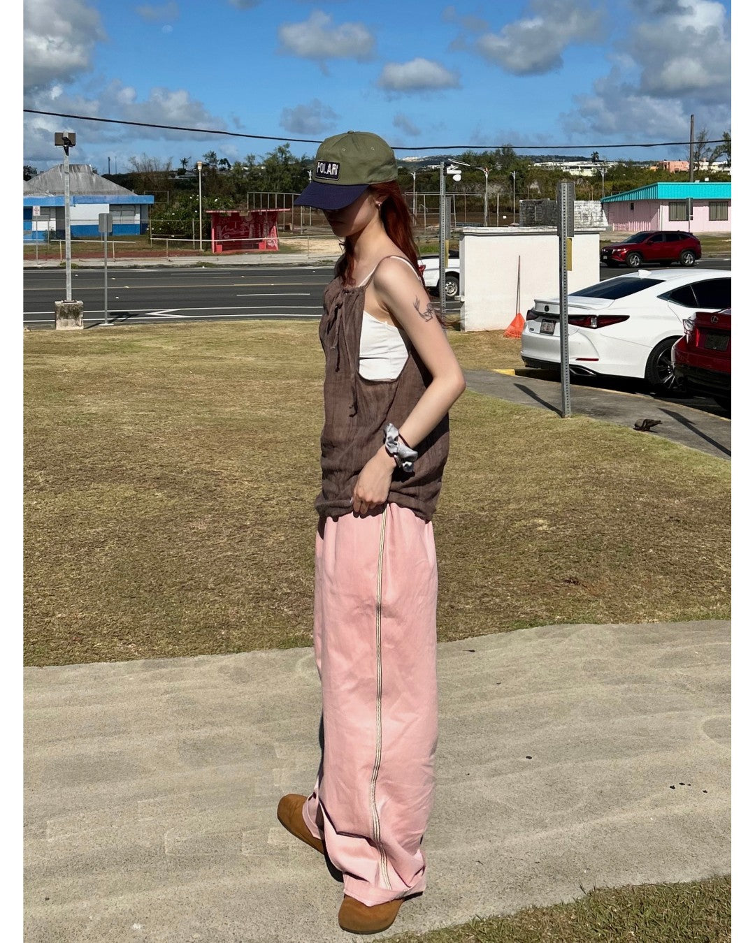 Waist Tape Side Line Pants