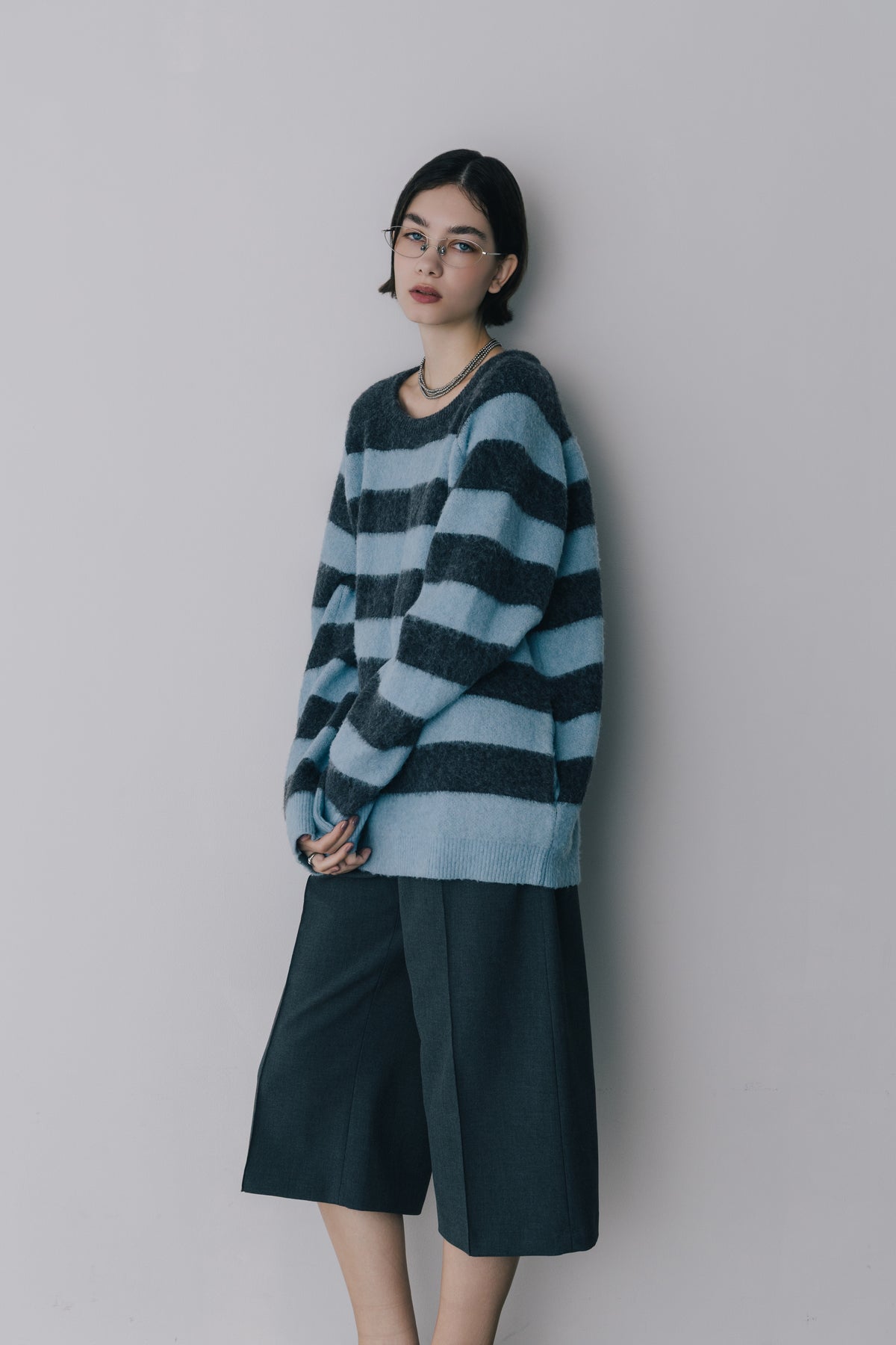 【先行】Shaggy Border Knit ※11月上旬配送予定