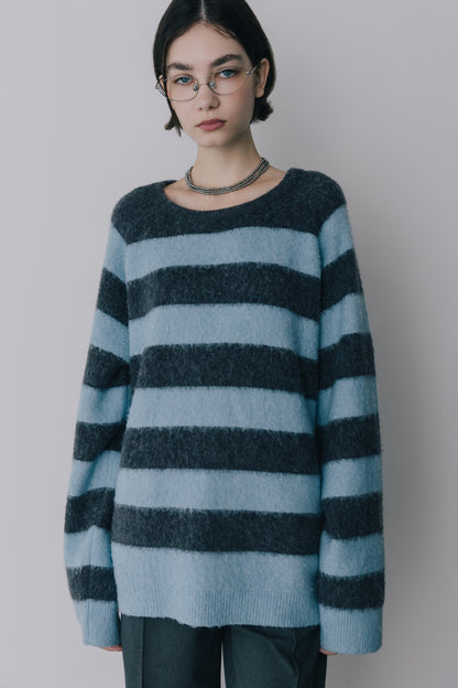 【先行】Shaggy Border Knit ※11月上旬配送予定