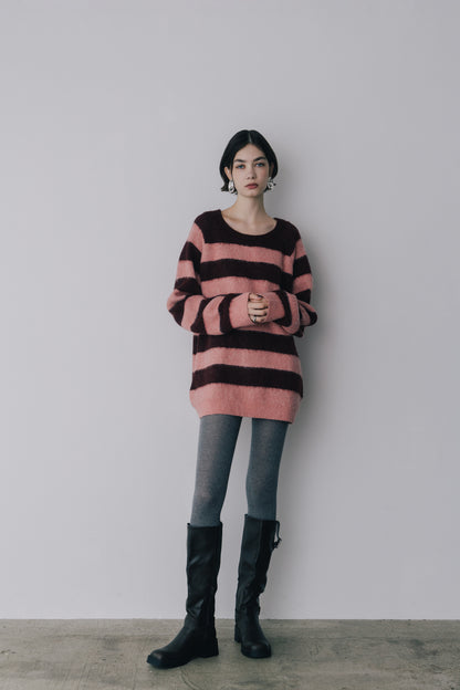 【先行】Shaggy Border Knit ※11月上旬配送予定