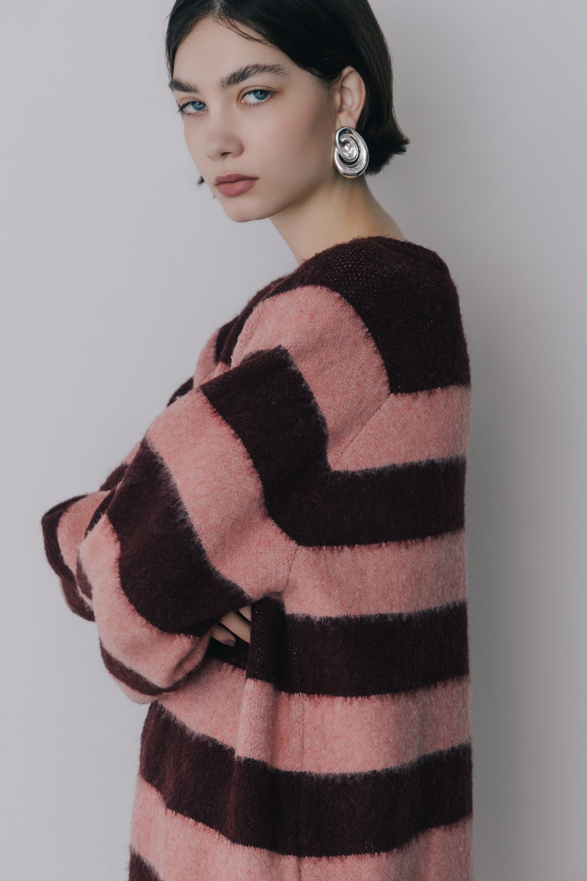 【先行】Shaggy Border Knit ※11月上旬配送予定