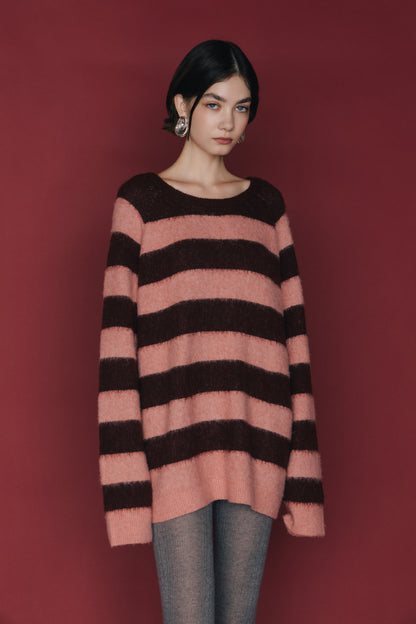 【先行】Shaggy Border Knit ※11月上旬配送予定