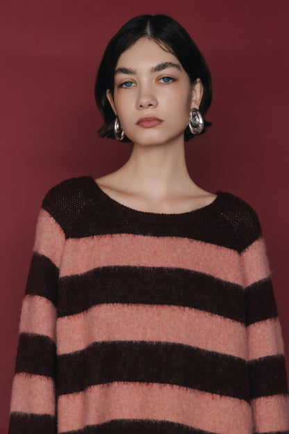 【先行】Shaggy Border Knit ※11月上旬配送予定