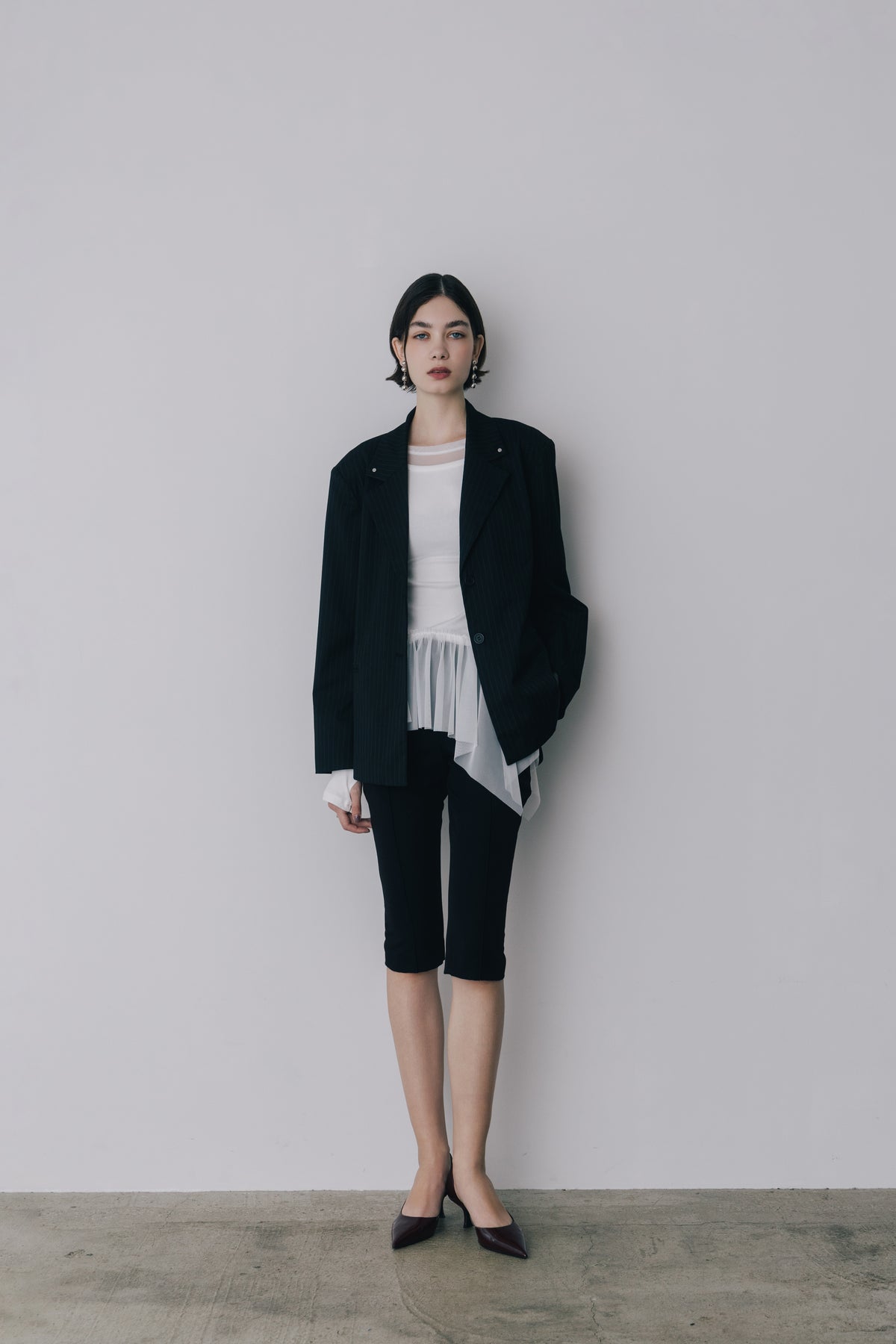Back Open Stripe Jacket