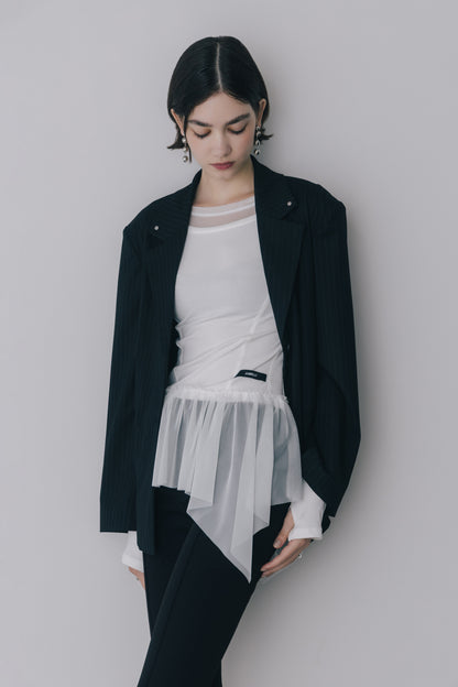 Back Open Stripe Jacket
