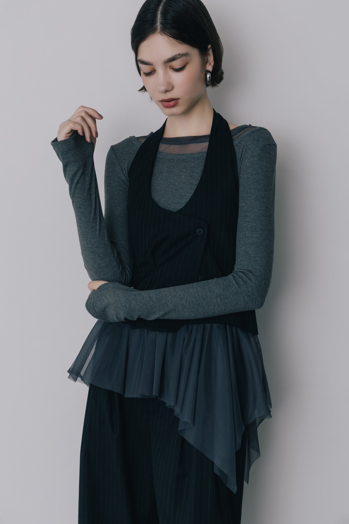 Deformed Stripe Bustier