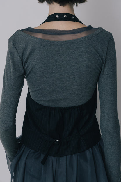 Deformed Stripe Bustier