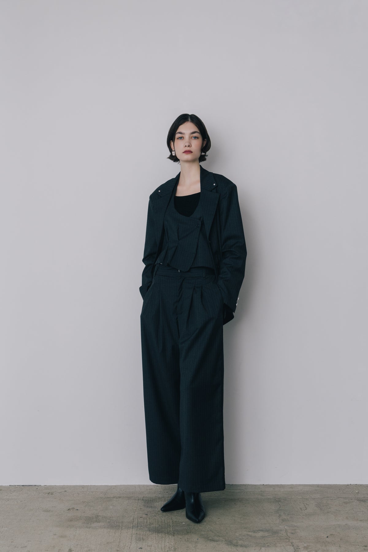 Back Open Stripe Jacket