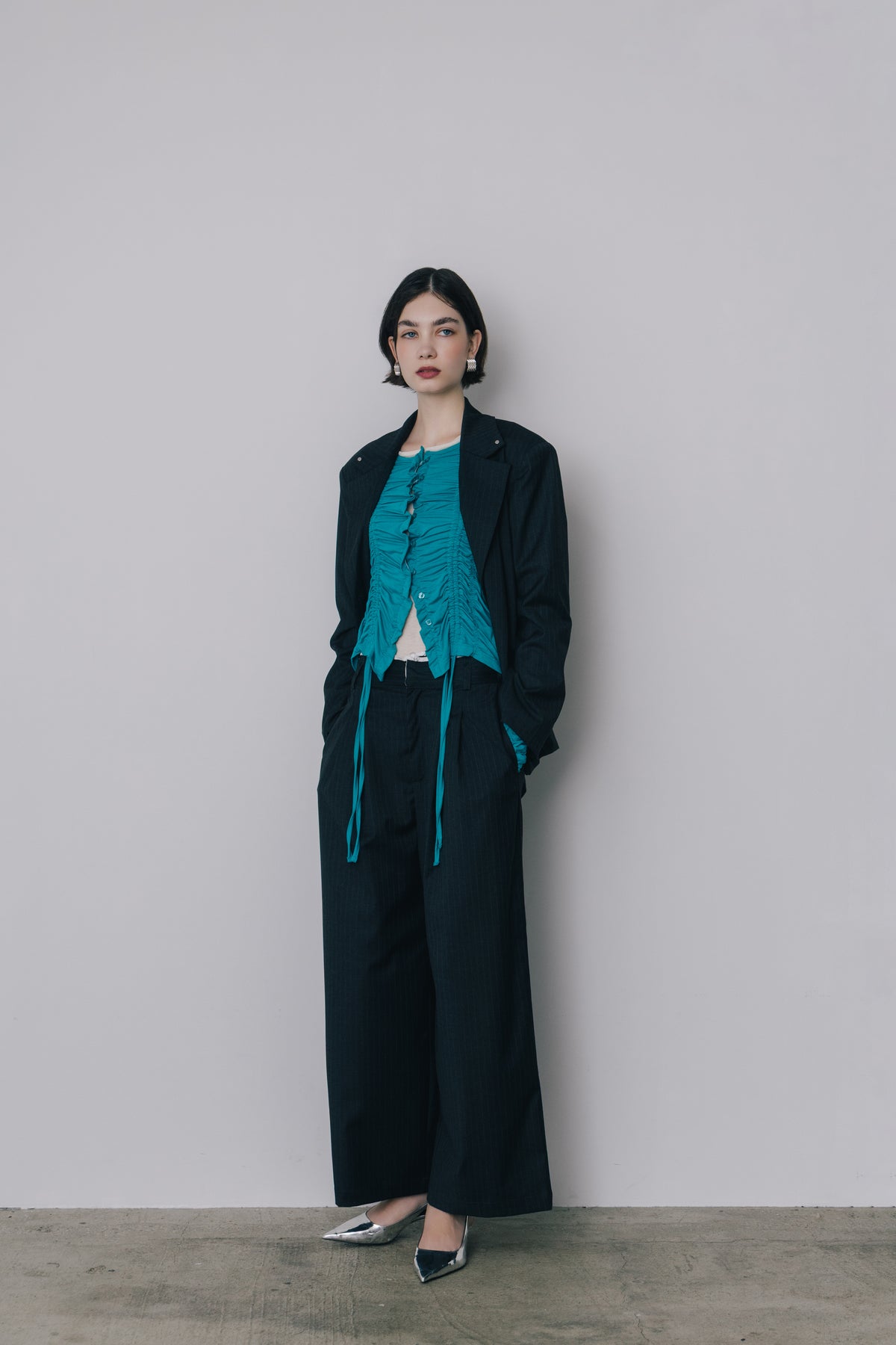 Back Open Stripe Jacket