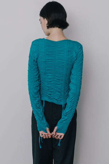 Gather Drawstring Cardigan