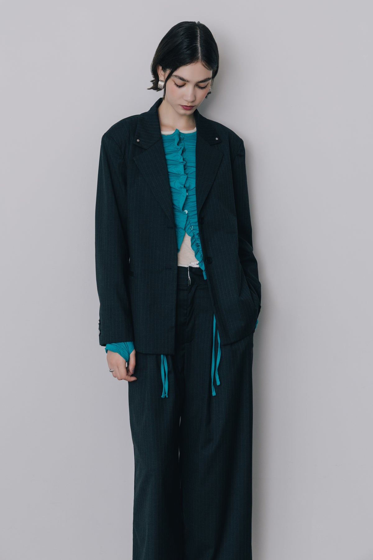 Back Open Stripe Jacket