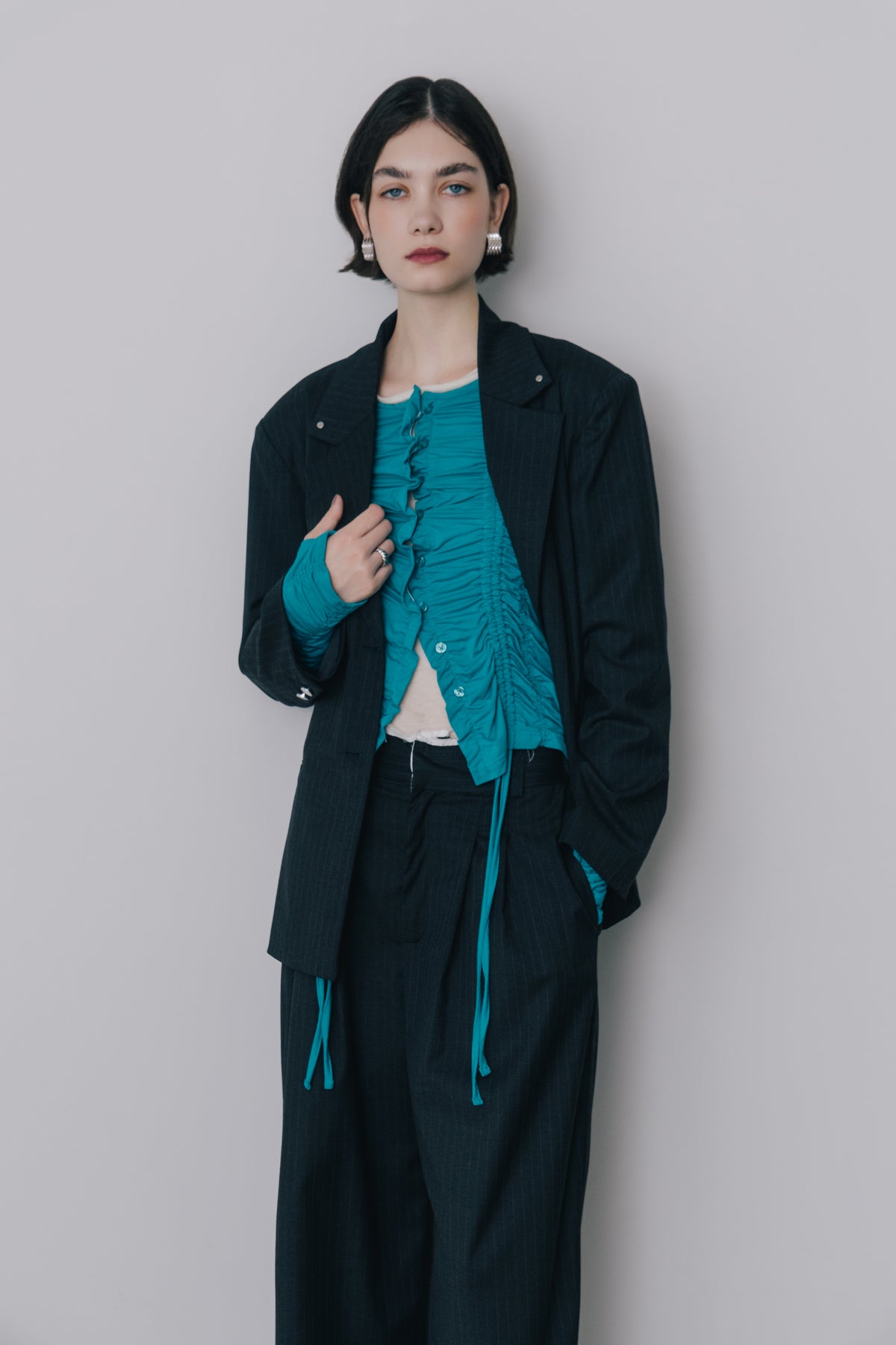 Back Open Stripe Jacket