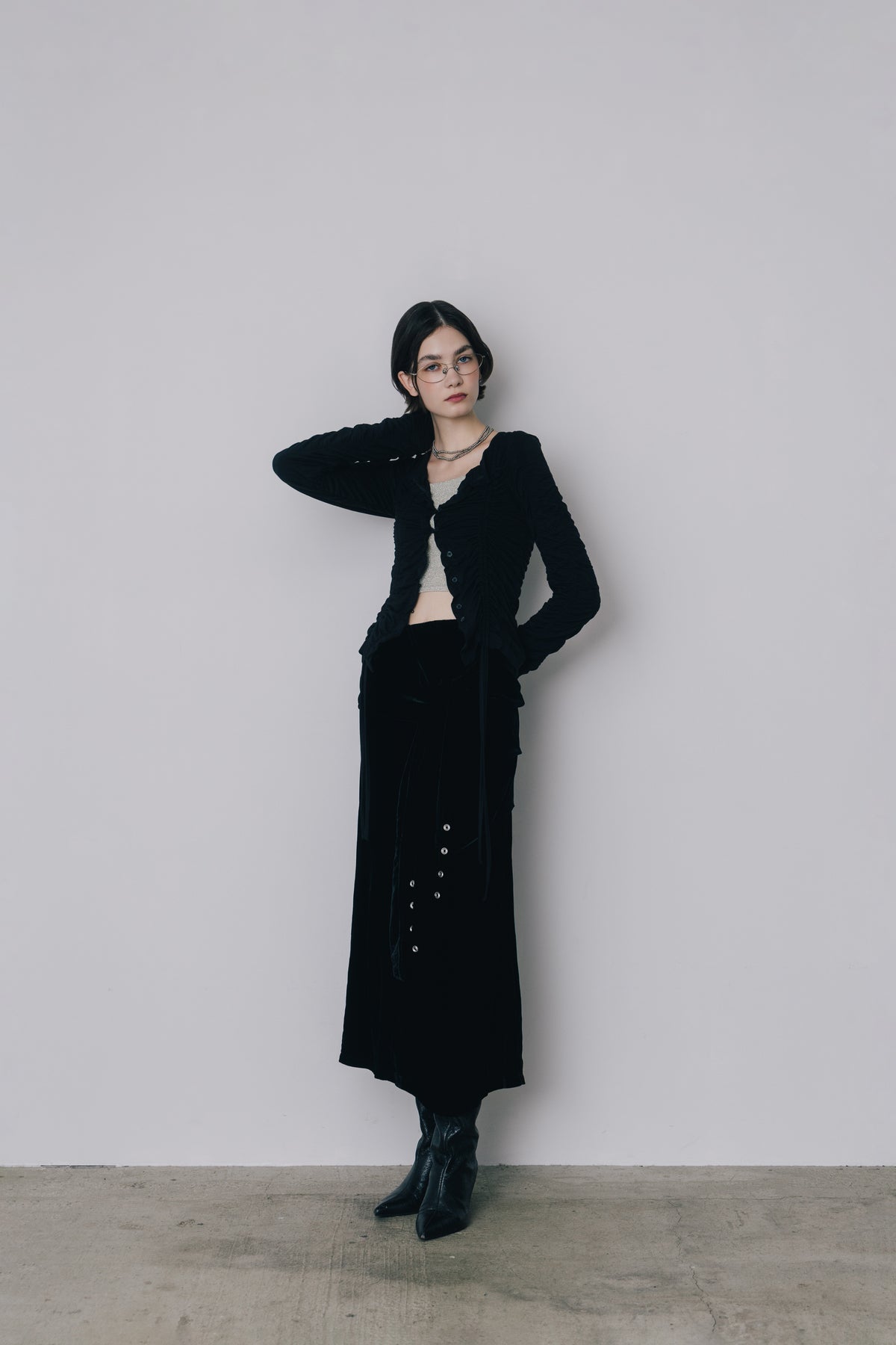 Gather Drawstring Cardigan