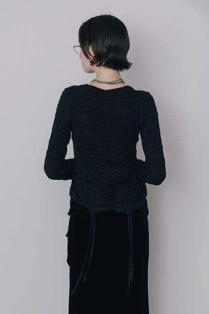 【予約】Gather Drawstring Cardigan ※12月中旬配送予定