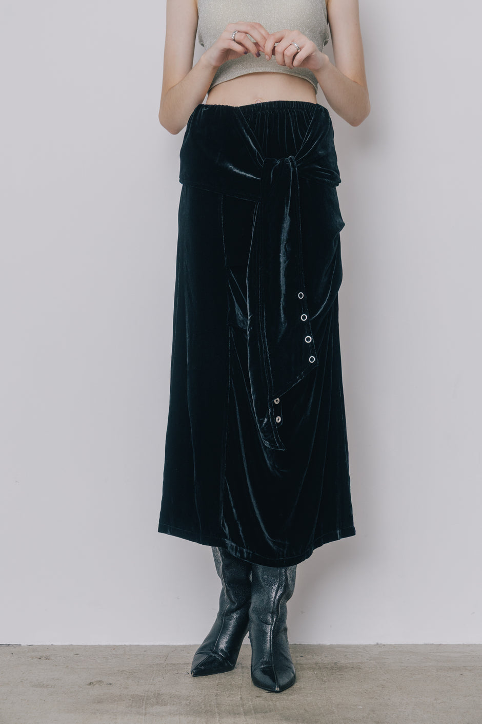 Soft Velour Design Skirt