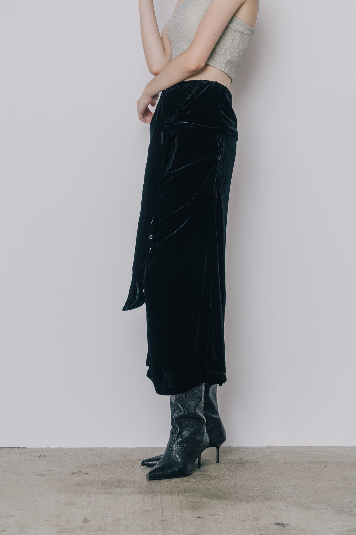 Soft Velour Design Skirt