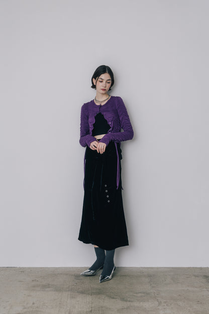 Gather Drawstring Cardigan