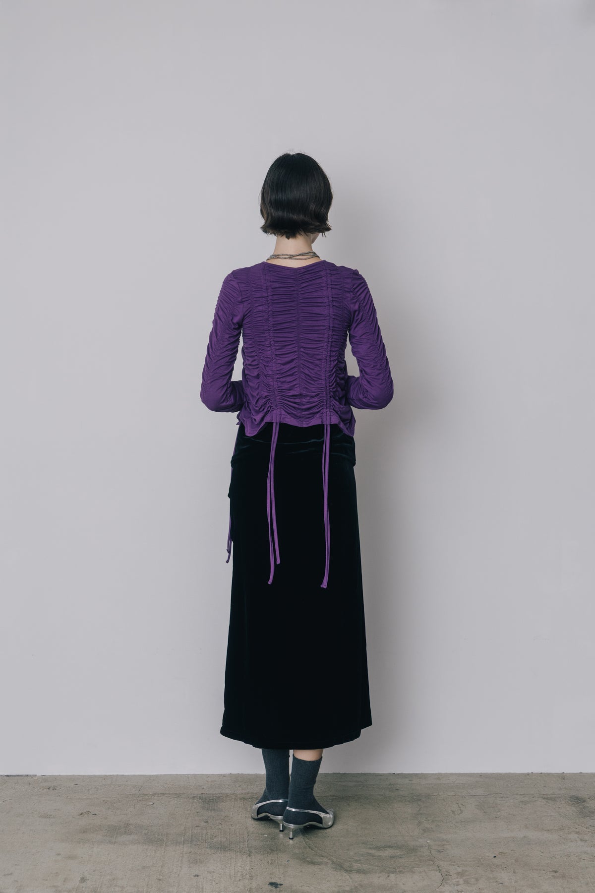 Gather Drawstring Cardigan