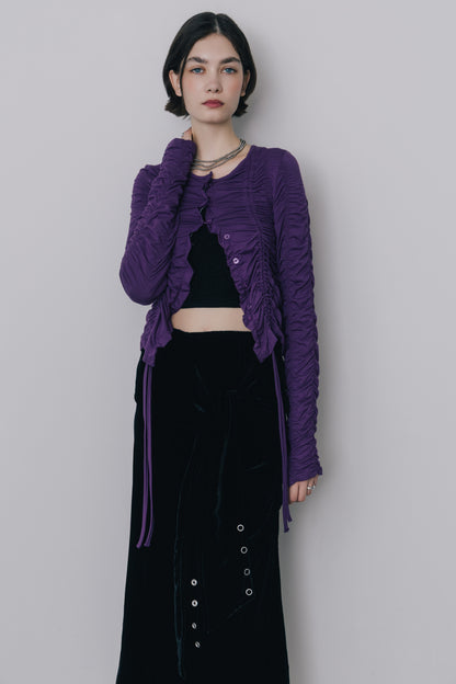 Gather Drawstring Cardigan