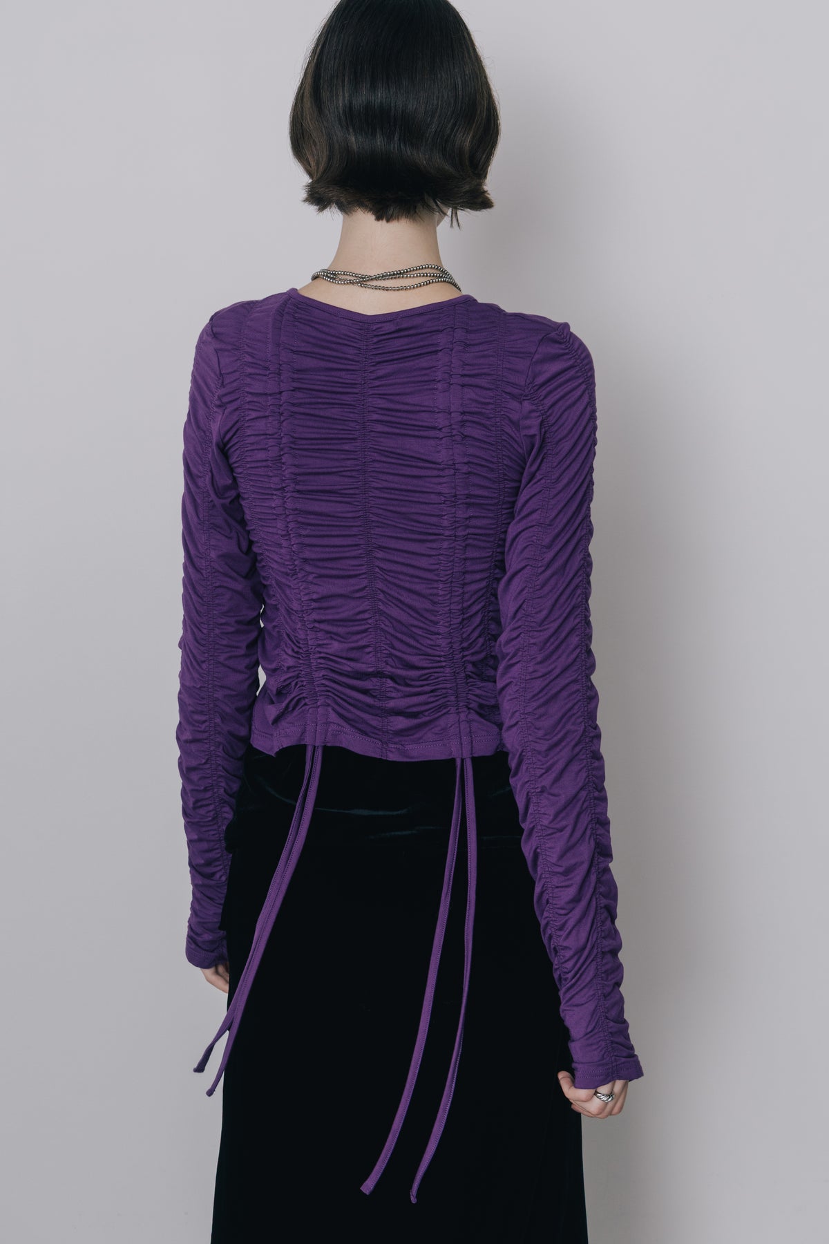 Gather Drawstring Cardigan
