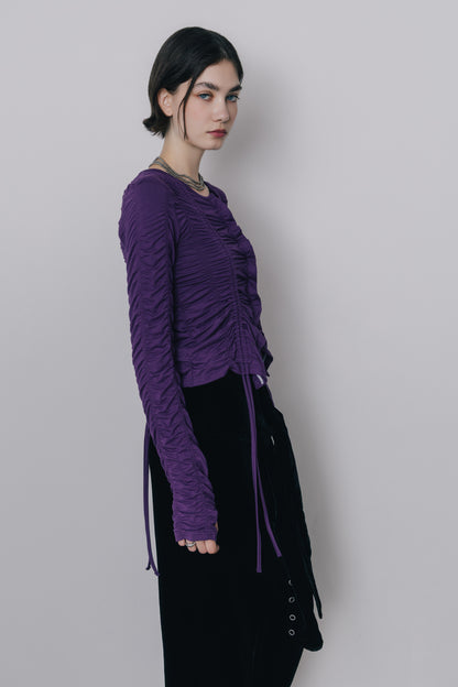 Gather Drawstring Cardigan