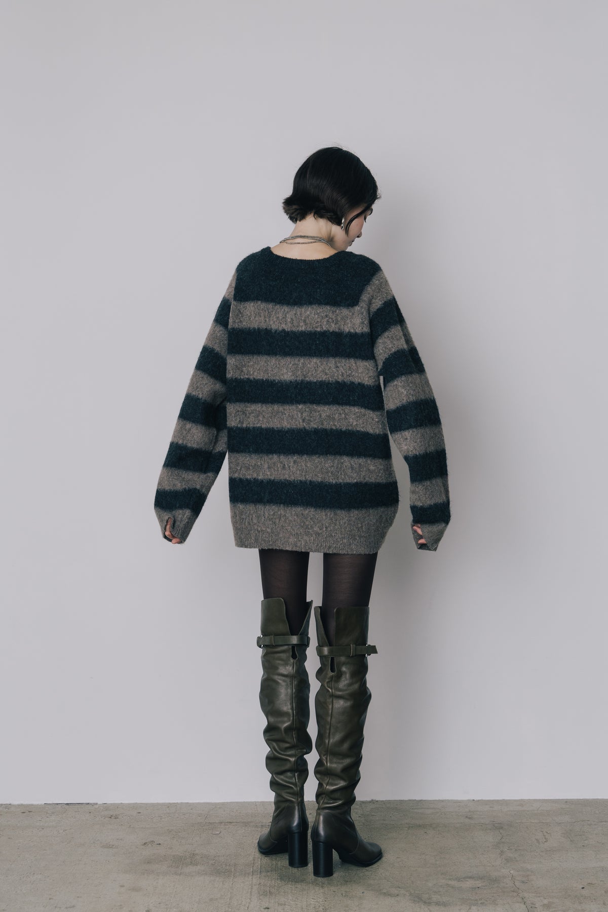 【先行】Shaggy Border Knit ※11月上旬配送予定