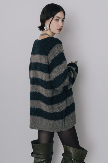 【先行】Shaggy Border Knit ※11月上旬配送予定