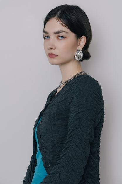 Gather Drawstring Cardigan