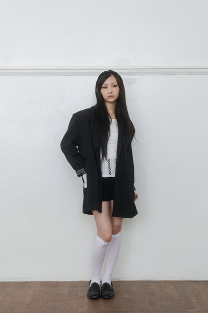 【先行】Dot Accent Cuff Tailored Jacket ※10月中旬配送予定