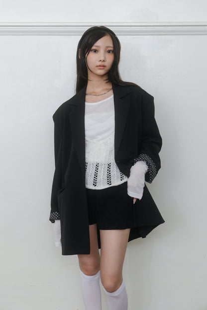 【先行】Dot Accent Cuff Tailored Jacket ※10月中旬配送予定