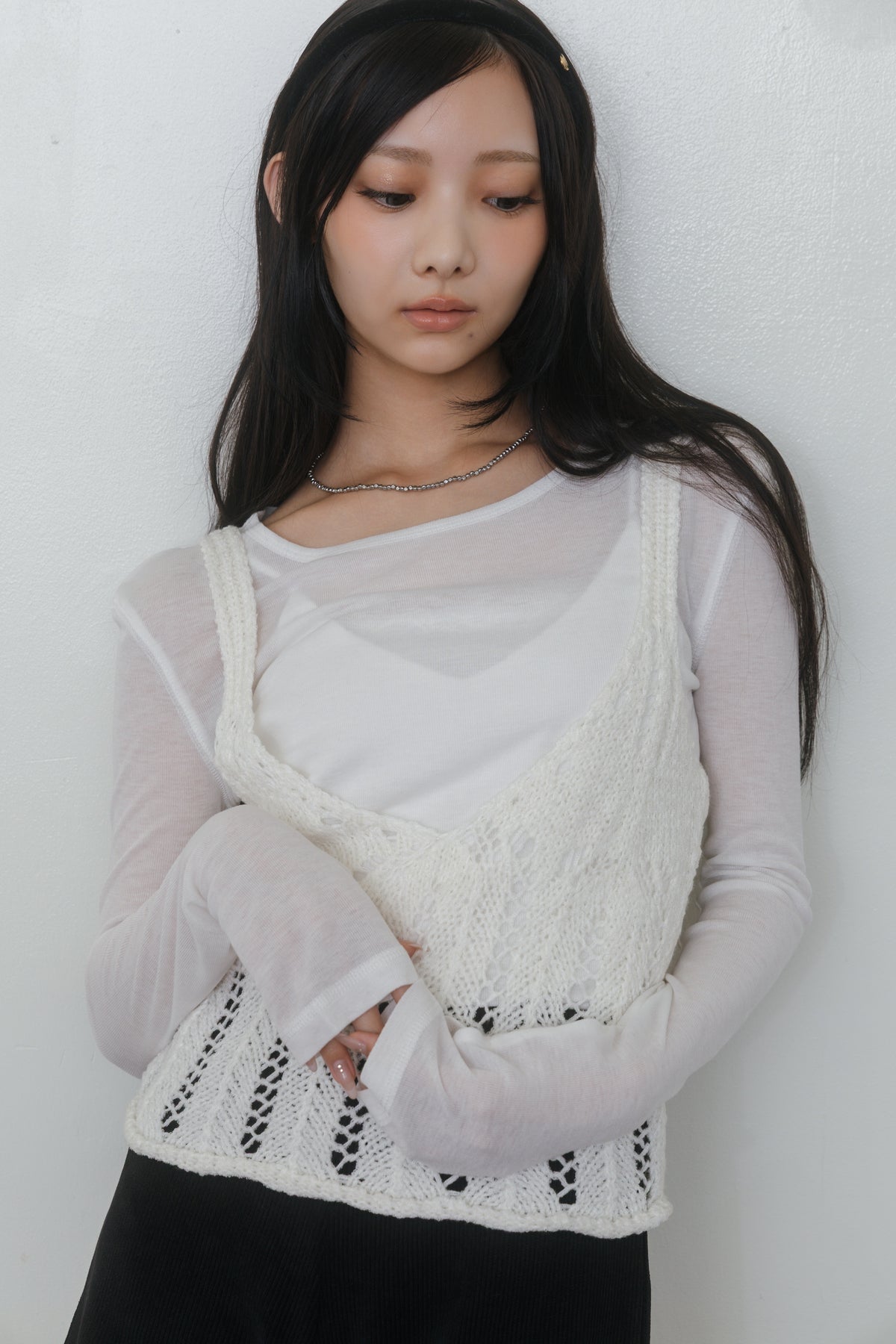 【先行】Button Strap Knit Bustier ※10月中旬配送予定