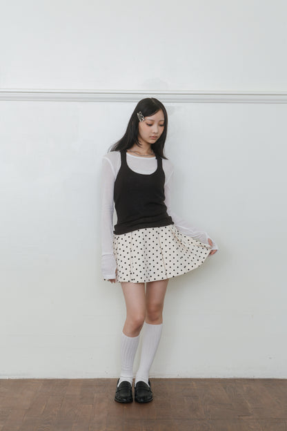 【先行】Dot Pleat Mini Skirt ※10月中旬配送予定