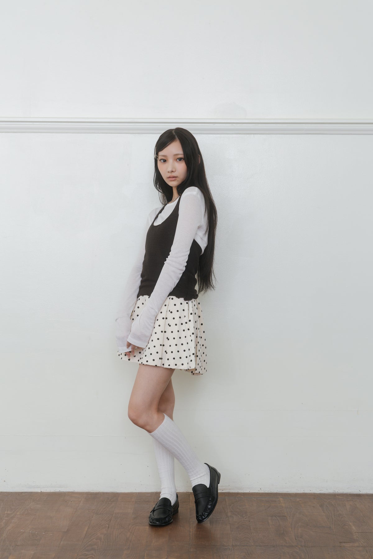 【先行】Dot Pleat Mini Skirt ※10月中旬配送予定