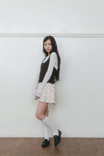 【先行】Dot Pleat Mini Skirt ※10月中旬配送予定
