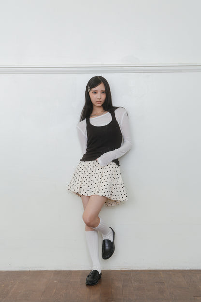 【先行】Dot Pleat Mini Skirt ※10月中旬配送予定