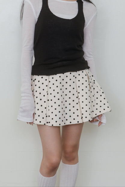 【先行】Dot Pleat Mini Skirt ※10月中旬配送予定
