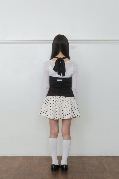 【先行】Dot Pleat Mini Skirt ※10月中旬配送予定