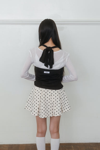 【先行】Dot Pleat Mini Skirt ※10月中旬配送予定