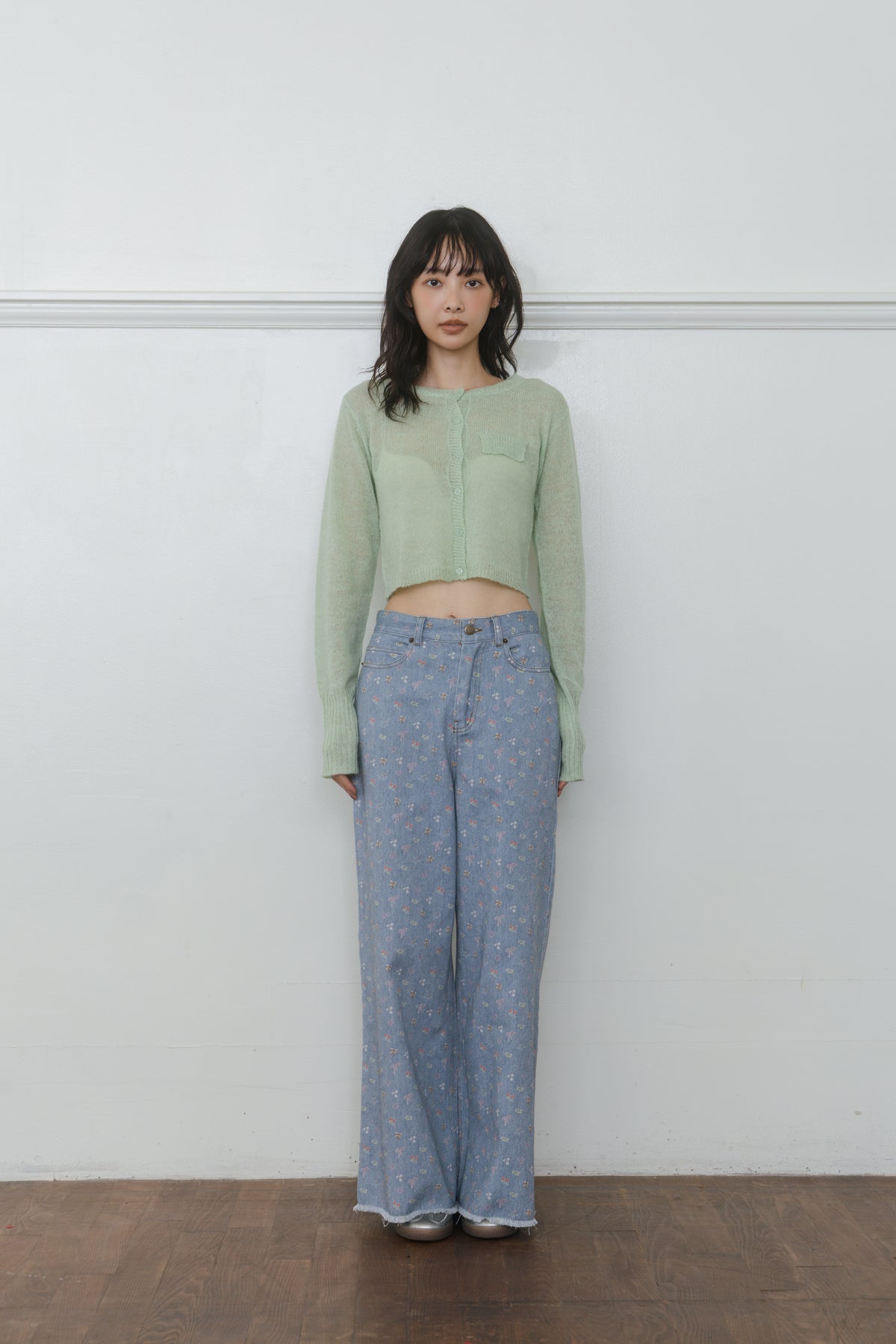 【先行】Long Sleeve Sheer Cardigan ※10月中旬配送予定