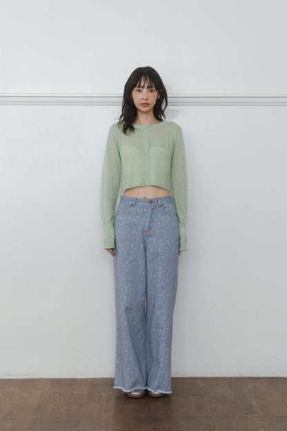 【先行】Long Sleeve Sheer Cardigan ※10月中旬配送予定