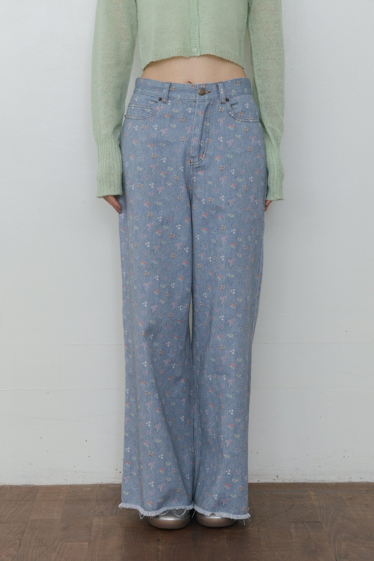 【先行】Printed Mini Pattern Wide Denim ※10月中旬配送予定
