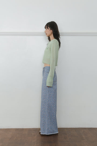 【先行】Long Sleeve Sheer Cardigan ※10月中旬配送予定