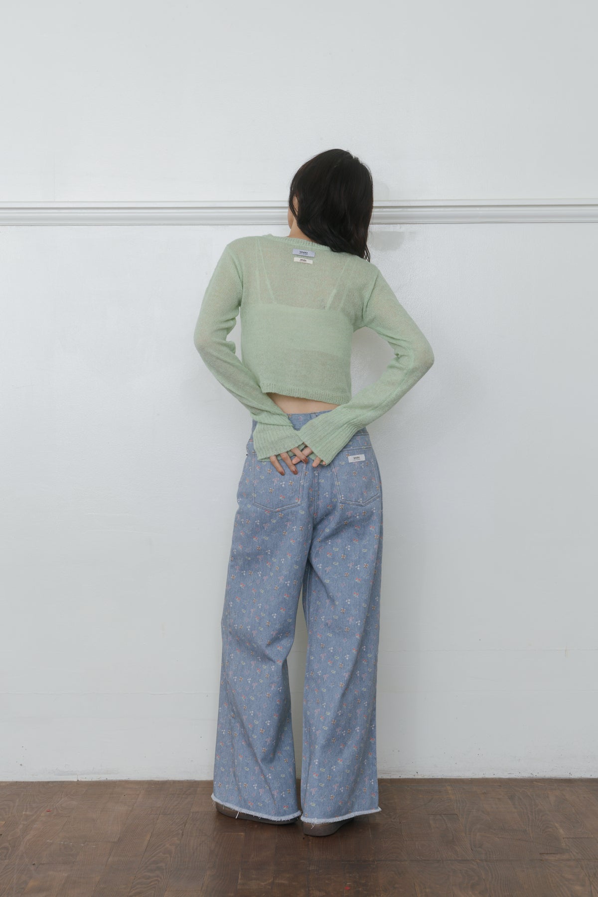 【先行】Printed Mini Pattern Wide Denim ※10月中旬配送予定