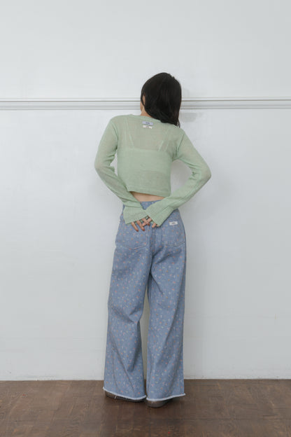 【先行】Printed Mini Pattern Wide Denim ※10月中旬配送予定